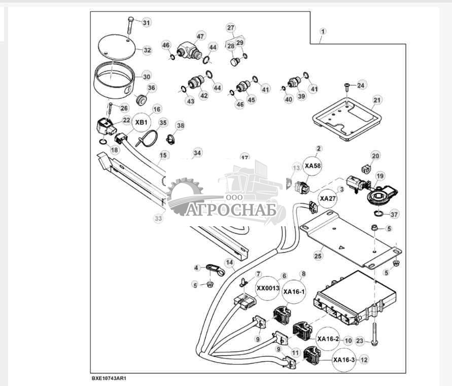 AutoTrac™ Wiring Harness, Steering System, Attachment 